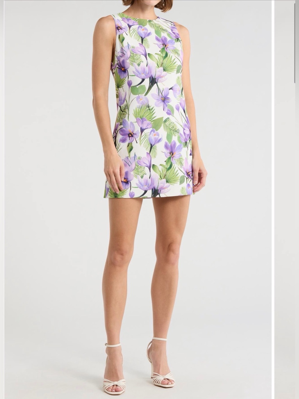 Clyde floral sleeveless A-line